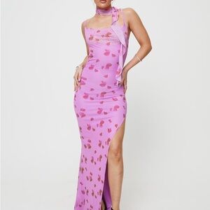 PRINCESS POLLY- SOLD OUT LELAND SCARF MAXI DRESS PINK